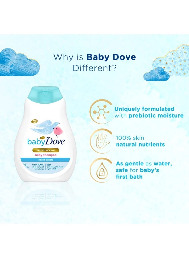 دوف شامبو بيبي دوف 200 مل، شامبو لطيف لا يسبب الدموع غني بالترطيب للأطفال، عناية لطيفة لشعر الطفل الناعم - شامبو خالٍ من الكبريتات والبارابين (عبوة من قطعتين) - Image 3